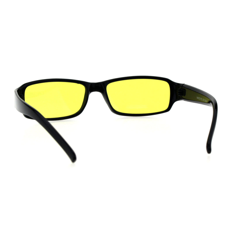 Classic Pimp Pop Color Lens Plastic Rectangular Sunglasses