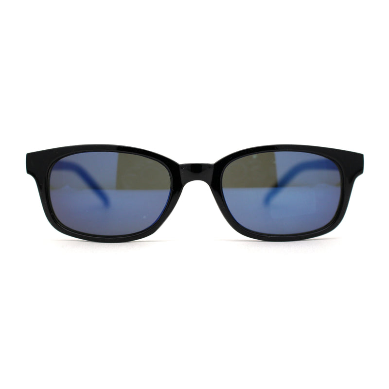 Hipster Color Mirror Narrow Rectangle Dad Shade Sunglasses