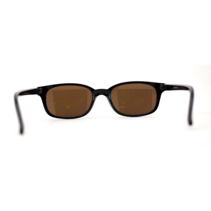 Hipster Color Mirror Narrow Rectangle Dad Shade Sunglasses