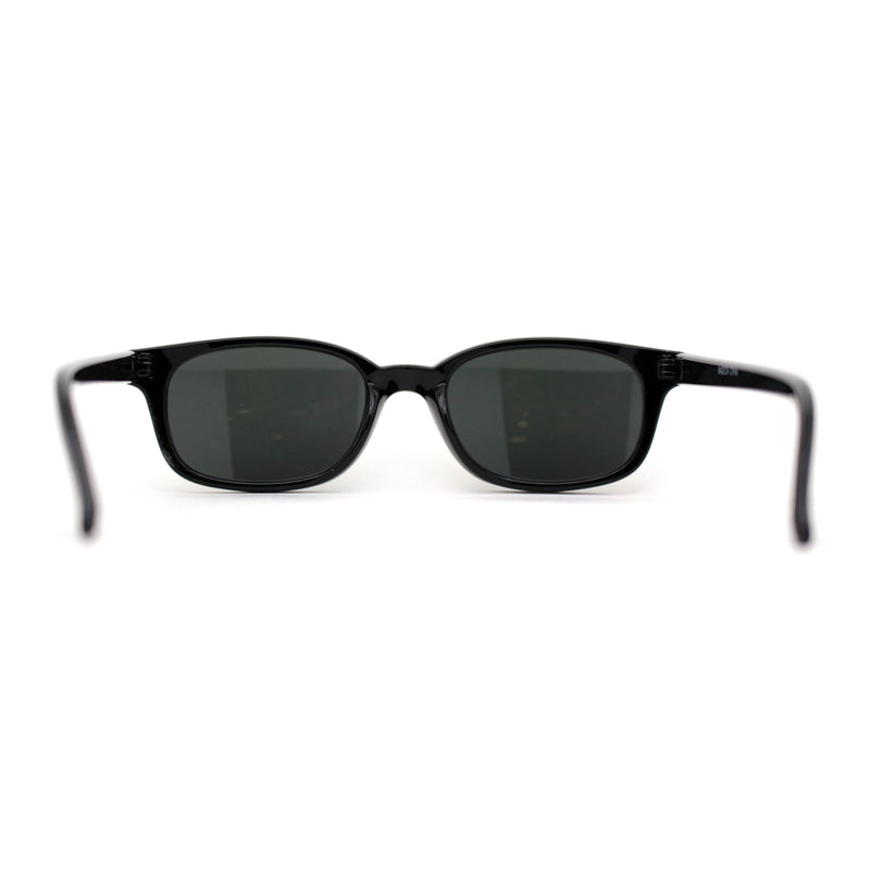 Hipster Color Mirror Narrow Rectangle Dad Shade Sunglasses