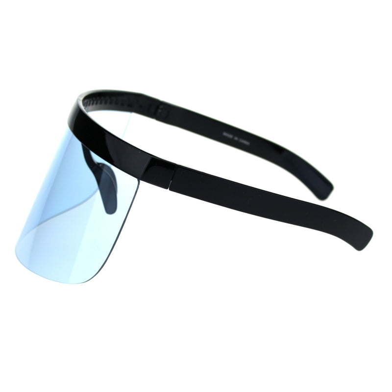 Extra Oversize Visor Style Face Mask Color Mirror Funky Sunglasses