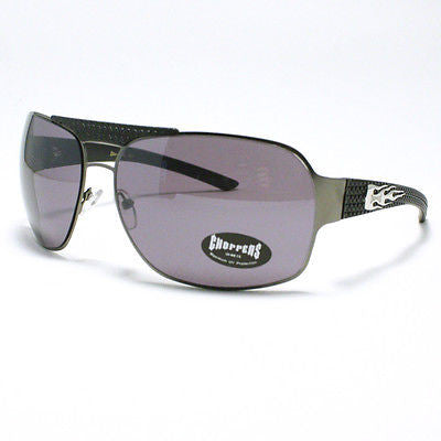 MOTOR RACING Sunglasses Choppers Navigator Square Aviator GUN METAL