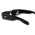 LOCS Sunglasses Mens Thick Frame Biker Style Dark Black New