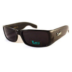 LOCS Sunglasses Mens Thick Frame Biker Style Dark Black New