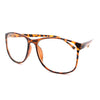 Tortoise Brown Large Nerdy Clear Lens Thin Horn Rim Geek Eye Glasses Frame New