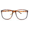 Tortoise Brown Large Nerdy Clear Lens Thin Horn Rim Geek Eye Glasses Frame New