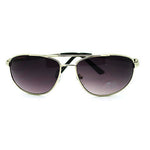 Men's Metal Rim Rectangular Sniper Sporty Light Weight Sunglasses - Silver