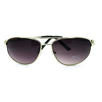 Men's Metal Rim Rectangular Sniper Sporty Light Weight Sunglasses - Silver