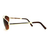 Men's Metal Rim Rectangular Sniper Sporty Light Weight Sunglasses - Gold