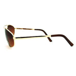 Men's Metal Rim Rectangular Sniper Sporty Light Weight Sunglasses - Gold