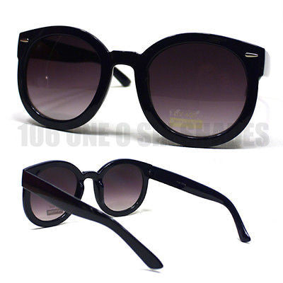 Retro Style Round Circle Sunglasses Oversized Thick Horn  New