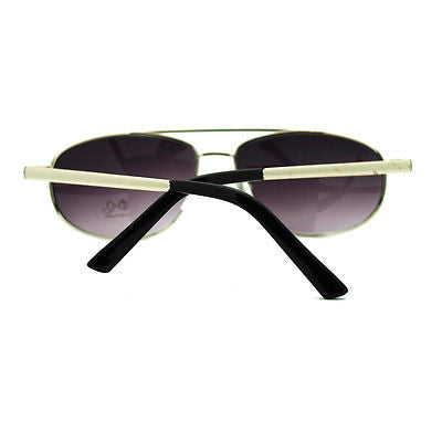 Men's Metal Rim Rectangular Sniper Sporty Light Weight Sunglasses - Silver