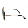 Womens Oversize Exposed Lens Metal Rim 90s Butterfly Sunglasses