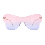 Womens Shield Oversize Large Butterfly Shape Hippie Sunglasses