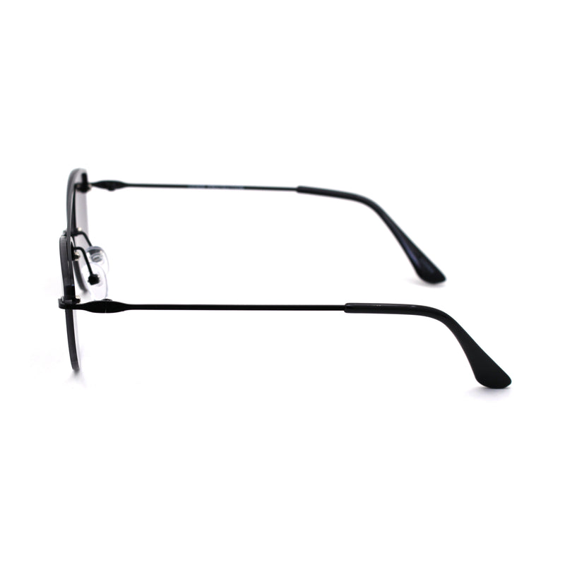 Womens Rimless Double Bridge Cat Eye Designer Sunglasses