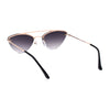 Womens Rimless Double Bridge Cat Eye Designer Sunglasses