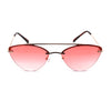 Womens Rimless Double Bridge Cat Eye Designer Sunglasses