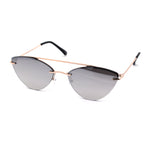 Womens Rimless Double Bridge Cat Eye Designer Sunglasses