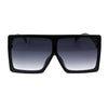 Squared Rectangular Thin Plastic Mob Mafia Oversize Sunglasses