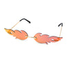 Unique Hot Rod Flame Shape Mirror Lens Cat Eye Funky Sunglasses