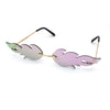 Unique Hot Rod Flame Shape Mirror Lens Cat Eye Funky Sunglasses