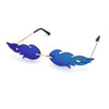 Unique Hot Rod Flame Shape Mirror Lens Cat Eye Funky Sunglasses