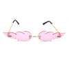 Unique Hot Rod Flame Shape Retro Cat Eye Funky Sunglasses