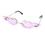 Unique Hot Rod Flame Shape Retro Cat Eye Funky Sunglasses