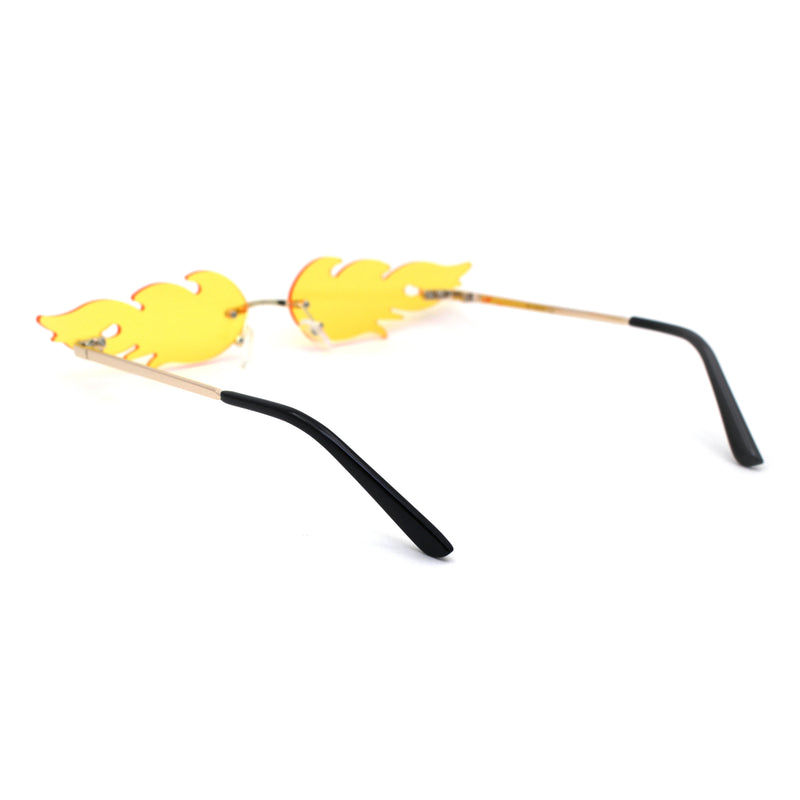 Unique Hot Rod Flame Shape Retro Cat Eye Funky Sunglasses