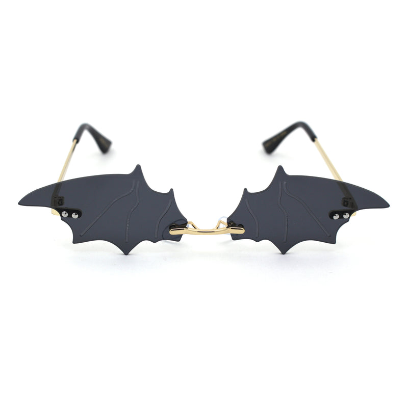 Unisex Bat Wing Unique Funk Rimless Pimp Sunglasses