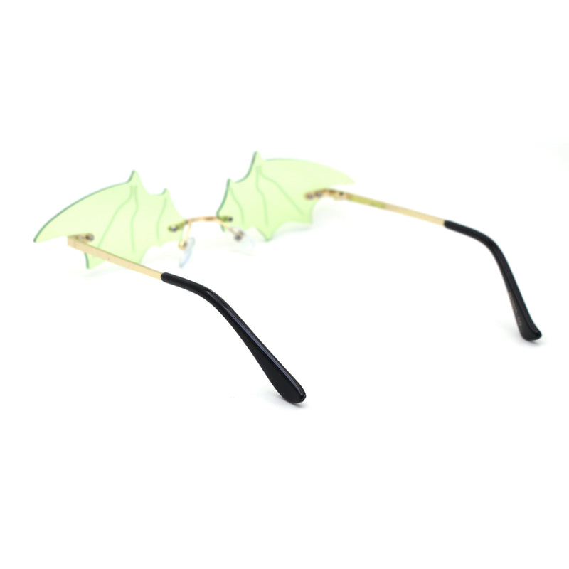 Unisex Bat Wing Unique Funk Rimless Pimp Sunglasses