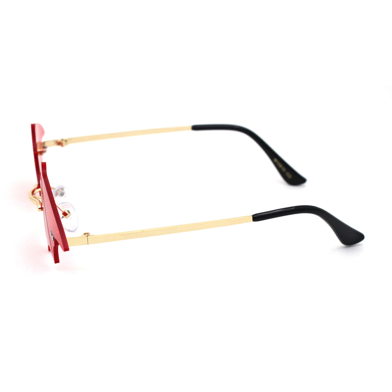 Unisex Bat Wing Unique Funk Rimless Pimp Sunglasses