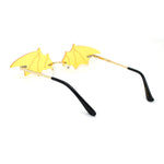 Unisex Bat Wing Unique Funk Rimless Pimp Sunglasses