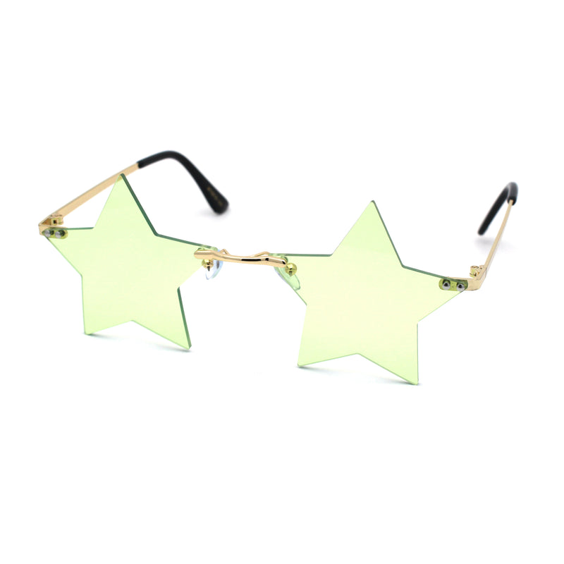 Star Shape Hippie Pop Color Lens Sunglasses