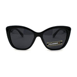 Polarized Womens Classic 90s Large Cat Eye Plastic Fashion Sunglasses