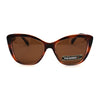 Polarized Womens Classic 90s Large Cat Eye Plastic Fashion Sunglasses