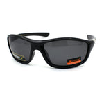 Xloop Polarized Mens Classic 90s Warp Around Sport Plastic Sunglasses