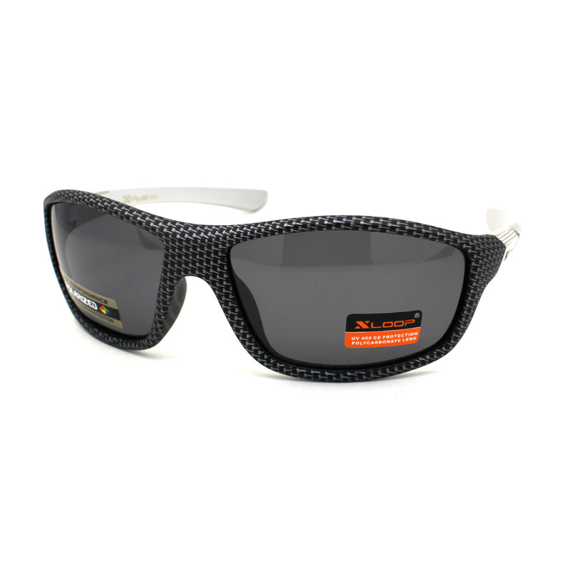 Xloop Polarized Mens Classic 90s Warp Around Sport Plastic Sunglasses