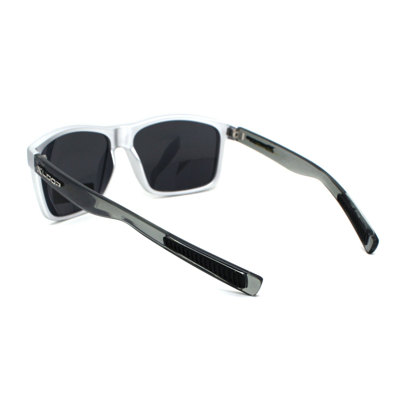 Xloop Polarized Mens Rectangular Sport Horn Rim Plastic Sunglasses