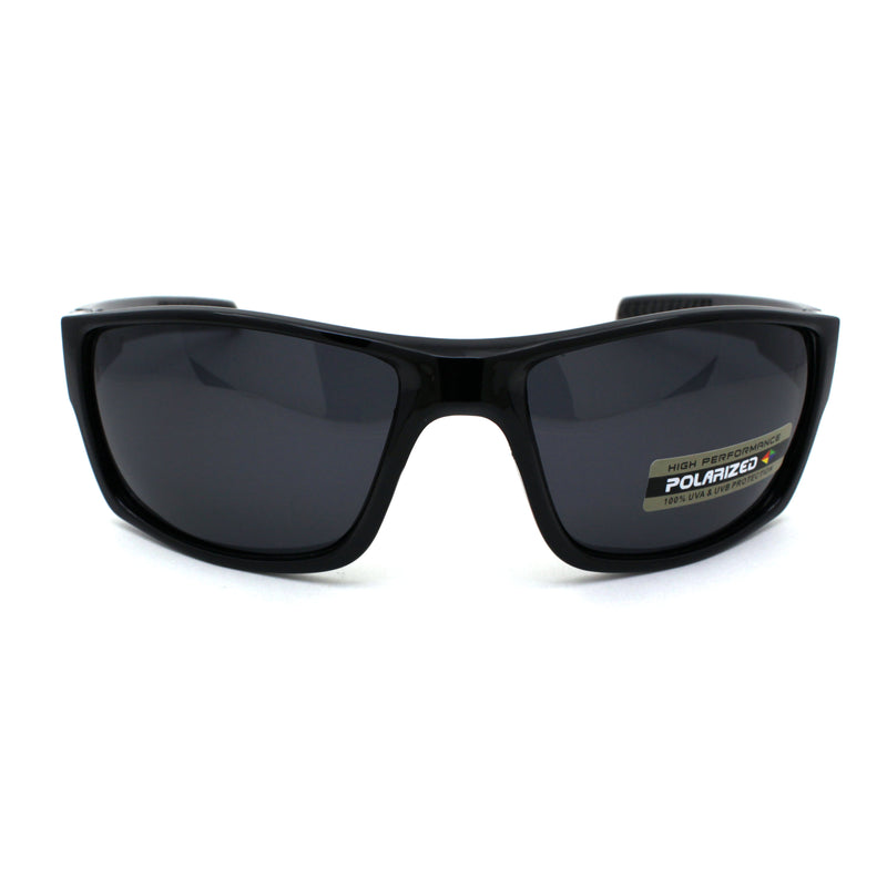 Xloop Polarized Mens Classic Biker Style Rectangle Sport Plastic Sunglasses