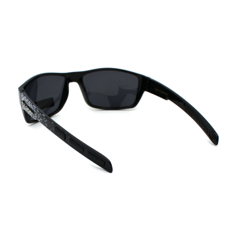 Xloop Polarized Mens Classic Biker Style Rectangle Sport Plastic Sunglasses