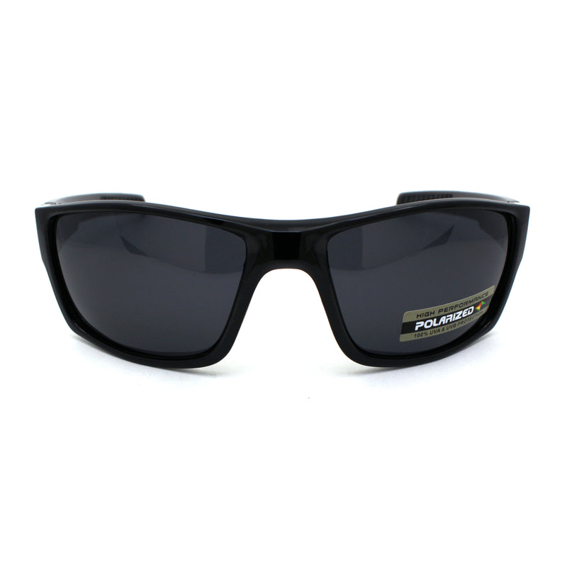 Xloop Polarized Mens Classic Biker Style Rectangle Sport Plastic Sunglasses