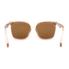 Womens Inset Lens Horn Rim Plastic Oversize Sunglasses