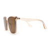Womens Inset Lens Horn Rim Plastic Oversize Sunglasses