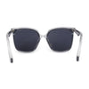 Womens Inset Lens Horn Rim Plastic Oversize Sunglasses