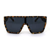 Animal Print Flat Top Rubberized Matte Plastic Shield Mob Sunglasses