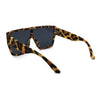 Animal Print Flat Top Rubberized Matte Plastic Shield Mob Sunglasses