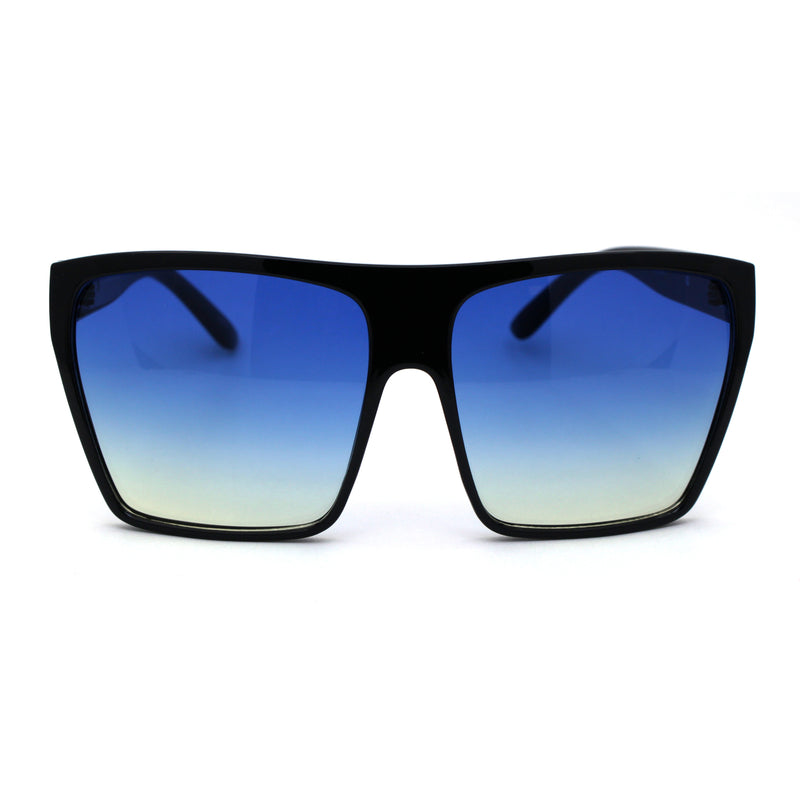 Oceanic Gradient Lens Flat Top Oversize Mob Plastic Sunglasses