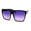 Oceanic Gradient Lens Flat Top Oversize Mob Plastic Sunglasses