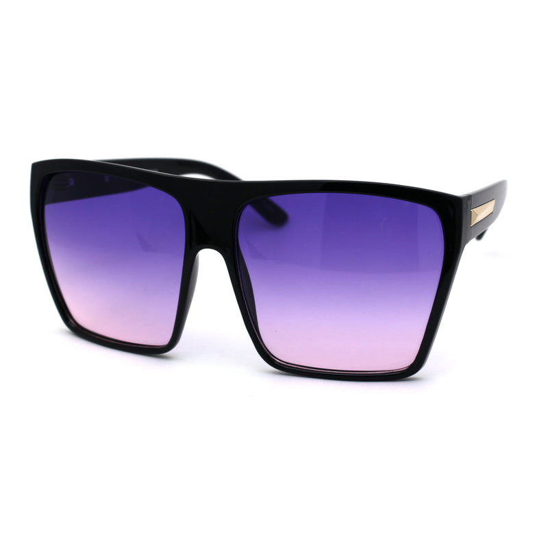 Oceanic Gradient Lens Flat Top Oversize Mob Plastic Sunglasses